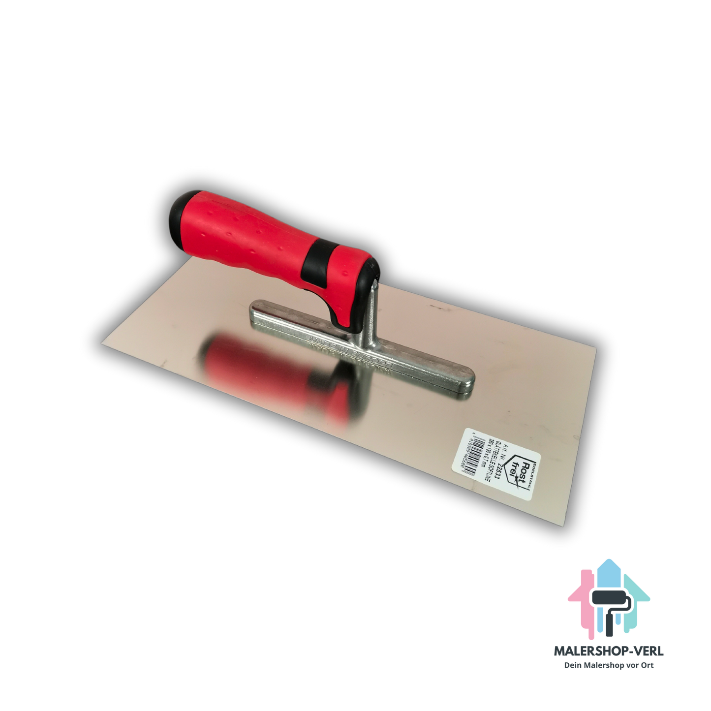 Glättekelle - 280mm x 130mm - Softgriff - Edelstahl