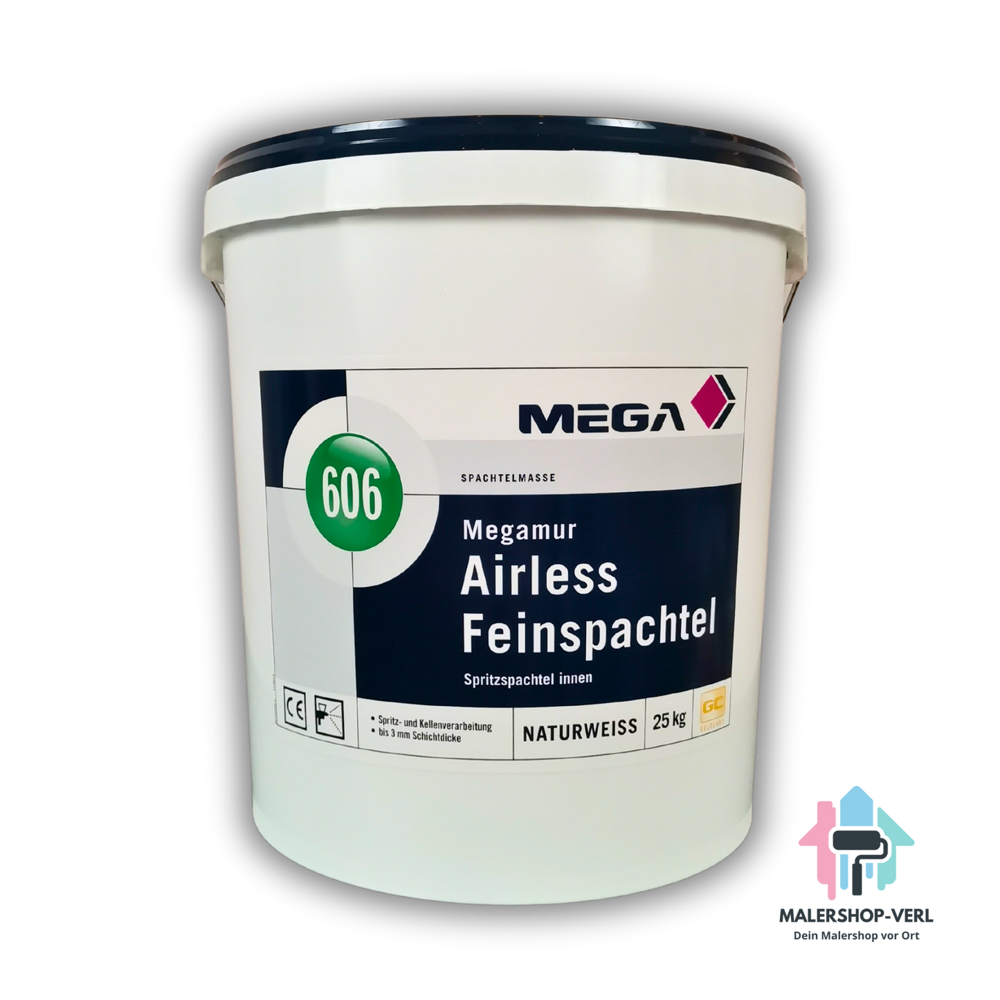 Megamur Airless Feinspachtel - Naturweiß - 25kg