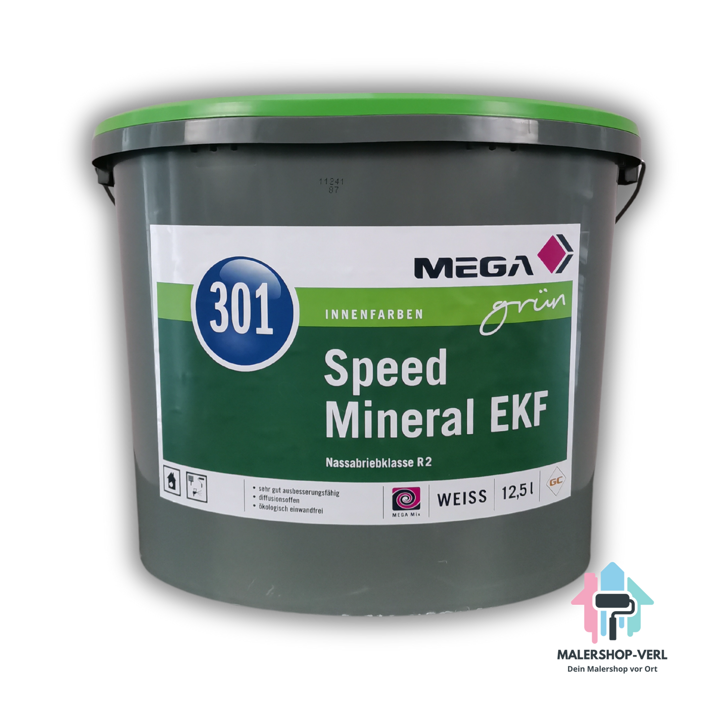 Mineralische Innenwandfarbe - MEGA Speed Mineral - 12,5 Liter - Weiß