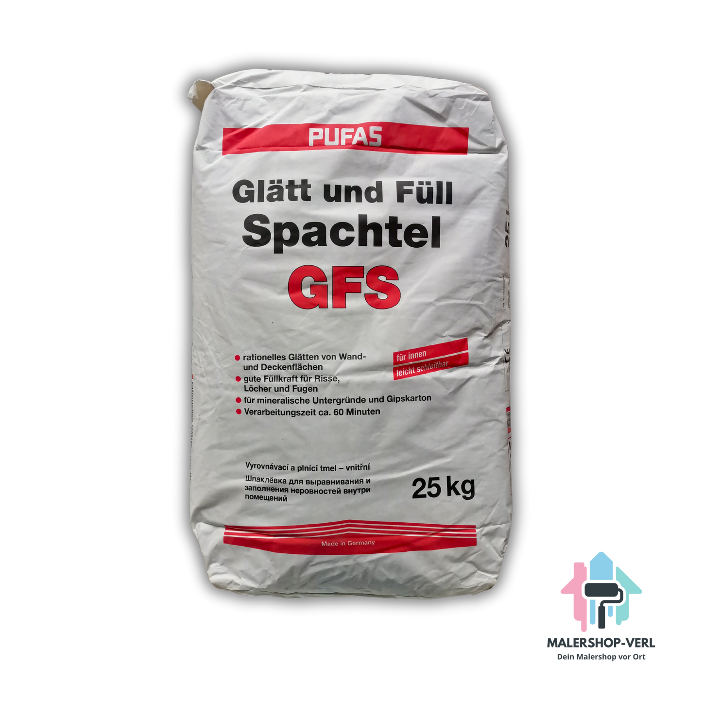 PUFAS Glätt- und Füllspachtel - innen - Weiß - 25kg